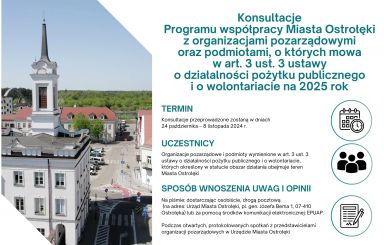 Konsultacje społeczne Programu współpracy z organizacjami pozarządowymi